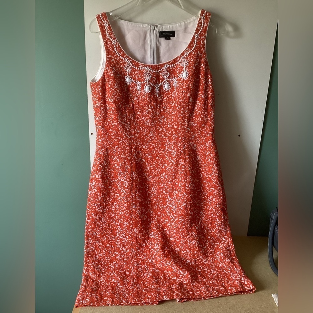 Tahari sleeveless cotton dress size 6